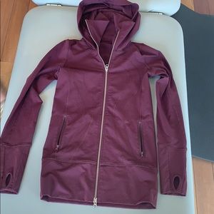 Lululemon burgundy zip up
